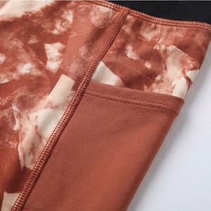 Leggings de Yoga de Cintura Alta y Largo Completo con Estampado Geométrico Color Óxido, Spandex, Poliéster, Elásticos en Cuatro Direcciones - Product Image 5