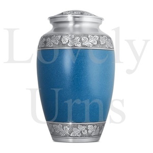 Timeless Blue Towan Brass Cremation Urn Memorial <b>Ash</b> Container Funeral <b>Keepsake</b> Elegant Durable Premium Quality - Product Image 2