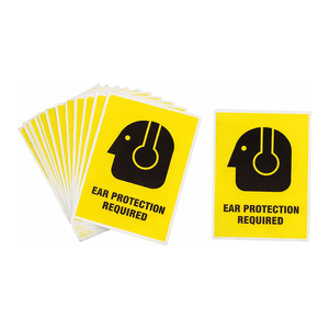 Etiqueta de Protección Auditiva de PVC de Alta Visibilidad Brady, Señal de Seguridad Mate Duradera para Áreas Industriales y de Laboratorio - Product Image 2