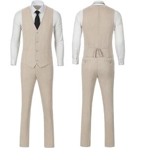 Costume homme 3 pièces de haute qualité 100% polyester pour mariage et soirée, smoking formel, pantalon et veste respirants - Product Image 5