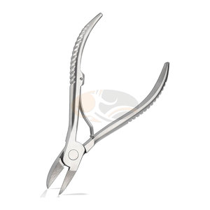 Coupe-ongles robuste en acier inoxydable courbé pour podologues, idéal pour les ongles épais et incarnés, soins pour bébés, hommes, femmes et seniors - Product Image 1