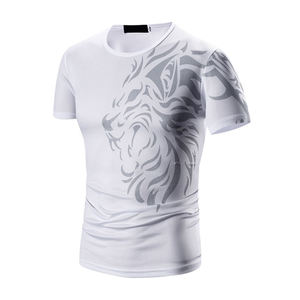 T-shirts pour hommes de haute qualité, col rond, manches courtes, séchage rapide, tissu épais, imprimé par sublimation, uni, coupe décontractée, tricoté - Product Image 1