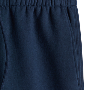 Pantalon de survêtement en molleton bleu marine pour homme, coupe décontractée à jambe large, taille à cordon, pantalon décontracté, logo personnalisé, streetwear, OEM - Product Image 6