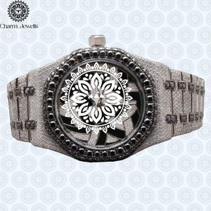 Reloj de Lujo para Hombre Charm_Jewells, Acero Inoxidable, Caja Cuadrada de 40 mm, Bisel con Diamantes, Movimiento Mecánico Analógico, Resistente al Agua 10 Bar - Product Image 3