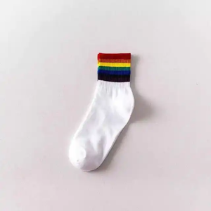 Chaussettes hautes côtelées multicolores personnalisées, épaisses, chaudes, extensibles, décontractées, pour l'hiver et le streetwear - Product Image 6