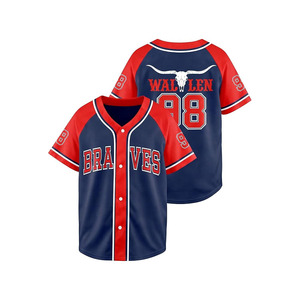 Baseball Shirt Men Fan <b>Tshirt</b> V Neck Country Vintage Jersey Button Short Sleeve Breathable Quick Dry <b>Polyester</b>/Cotton Heat - Product Image 1