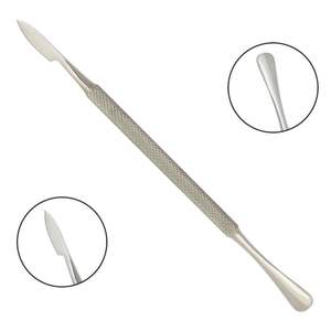 Pousse-cuticules conique en acier inoxydable à bord creux pour manucure et pédicure, outils d'art des ongles - Product Image 6