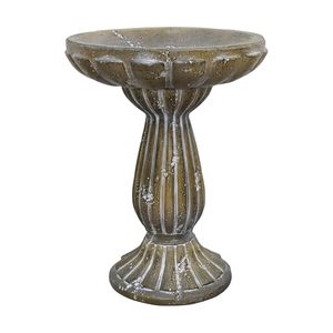 Vasca per Uccelli Vintage da 18,1 Pollici su Piedistallo, Grande Vasca per Uccelli da Giardino in Cemento per il Birdwatching all'Aperto - Product Image 6