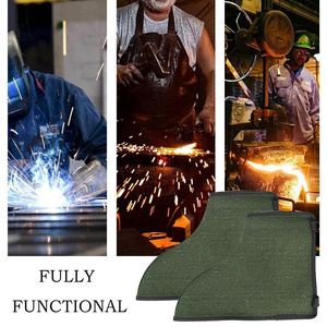 Cubrebotas de Lona para Soldadura, Resistentes al Calor/Abrasión, Retardantes de Llama, Anticorte, Ropa de Seguridad Industrial - Product Image 4