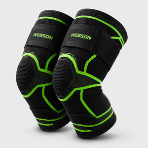 Webson Knee Support Adjustable Breathable Compression Sleeve Professional Protection Waterproof Hook Loop Closure Weight Lifting - Product Image 4