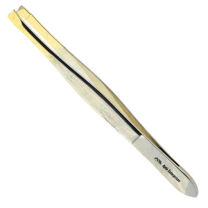 Gold Eyebrow Tweezers for <b>Precision</b> Hair Removal Professional Cosmetic Double Makeup Beauty Care <b>Tool</b> Premium Hollow Design - Product Image 1