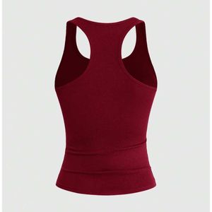 เสื้อกล้ามคริสตัลรูปหัวกะโหลกสำหรับผู้หญิง แบบไม่มีแขน ทรง Racerback เสื้อออกกำลังกายลำลอง เสื้อยิม ขายส่ง รับผลิตแบบ OEM - Product Image 2