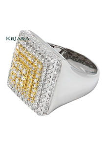 Anillo de Diamantes de Plata 925 de Lujo con Diseño Plateado, Diamantes Cultivados en Laboratorio con Corte Brillante Redondo, Unisex, para Uso Diario - Product Image 3