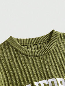 Pull en tricot pour homme avec logo et nom de marque brodés sur mesure, 100% coton, col rond, pull en tricot décontracté pour homme - Product Image 5