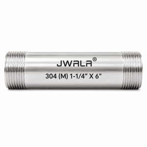Raccord de tuyau en acier inoxydable 304 de qualité supérieure, diamètre 1-1/4 pouce, longueur 6 pouces, connecteur mâle fileté, matériel industriel - Product Image 3