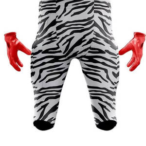 Uniforme de Fútbol Americano Personalizado con Estampado de Cebra, Transpirable, de Poliéster, Jersey y Pantalones con Impresión por Transferencia de Calor, Venta al Por Mayor OEM - Product Image 4