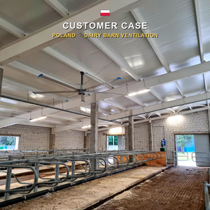 Large Livestock Ventilation Fan Reduce Heat Stress Improve Dairy <b>Cow</b> Milk Production HVLS Ceiling Fan for <b>Cow</b> Barn - Product Image 6