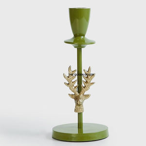 Portavelas de Madera y Metal al por Mayor, Acabado Natural, para Decoración del Hogar y Fiestas Navideñas - Product Image 5