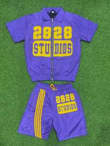 Ensemble de t-shirts et shorts décontractés à manches courtes pour hommes, nouveau design, logo personnalisé, séchage rapide, vêtements de sport d'été, ensemble deux pièces - Product Image 4