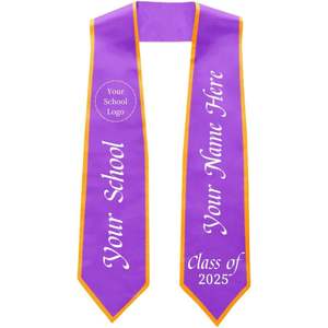 2025 72 pulgadas coro personalizado estola de graduación chal de fiesta promocional personalizado para uso en la Iglesia - Product Image 3