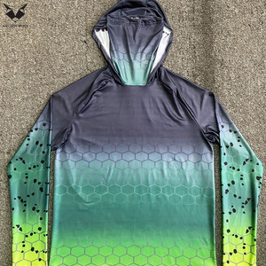Sudadera con Capucha de Pesca de Manga Larga de Alto Rendimiento, Secado Rápido, Protección UPF 50, Antimicrobiana, para Uso en Agua Salada - Product Image 3
