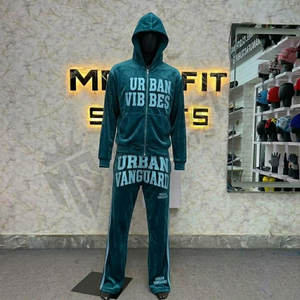 Ensemble de survêtement léger et respirant pour homme avec fermeture éclair, coupe ajustée, idéal pour l'entraînement et le jogging - Product Image 5