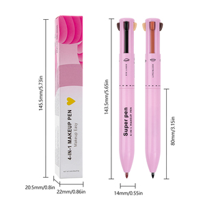 Soft Pink Twist-Up Beauty <b>Pencil</b> with Blending Spoolie, Creamy High-Pigment Formula Portable for Daily & Travel Touch-Ups - Product Image 6