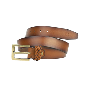 Cinturón de Cuero de Diseño de Lujo Personalizado, Cinturones de Cintura con Hebilla de Latón Sólido y Cuero Genuino para Mujeres - Product Image 5