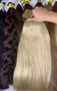 Chaude En Gros En Vrac Vierge Super Double Dessiné Longue Ligne Droite Vietnamien Cheveux Bruts Couleur Brun Clair - Product Image 2
