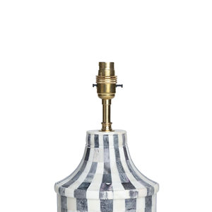 Lampe en os incrusté faite à la main, personnalisable et écologique, abat-jour en tissu contemporain, design Art Déco, pour chambre à coucher, installation sur table - Product Image 2