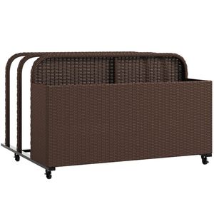 Cesto portaoggetti marrone per piscina, carrello portaoggetti pratico - Product Image 5