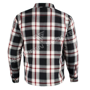 Mens Motorbike Motorcycle Touring Kevlar Lined 100% Cotton <b>Flannel</b> <b>Jacket</b> Shirt With CE Removable Armours Biker Shirt - Product Image 4