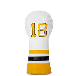 Funda Protectora para Cabeza de Driver de Golf de Cuero Genuino, Ligera, Impermeable y de Alta Calidad, con Número Personalizado Bordado y Cierre Elástico - Product Image 1