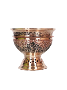 Brûleur d'encens en laiton doré, design moderne artisanal, avec cendrier, gravures minimalistes, diffuseur d'arômes en métal pour bâtonnets d'encens - Product Image 6