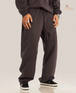 Pantalon cargo décontracté taille haute en toile 100 % coton, coupe droite, léger, avec bande réfléchissante et élastique - Product Image 1