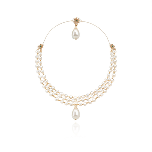 Fine <b>Jewelry</b> <b>Set</b> Three Layer <b>Pearl</b> Choker - Product Image 3