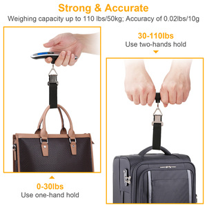 Bilancia per bagagli portatile da 50kg 10g LCD digitale appesa bilancia elettronica per viaggi e uso domestico - Product Image 6