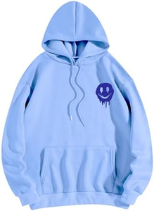 Sweat-shirt à capuche unisexe blanc en coton molletonné surdimensionné avec imprimé au dos « Everything Will Be Okay » et lettres roses – Tenue décontractée - Product Image 3