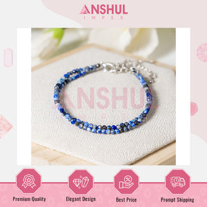 เครื่องประดับแฟชั่นคุณภาพสูง ดีไซน์ทันสมัย ขายส่ง สร้อยข้อเท้าคริสตัลลาพิส ลาซูลี น้ำหนักเบา ใช้งานได้หลากหลาย ในราคาสุดคุ้ม - Product Image 4