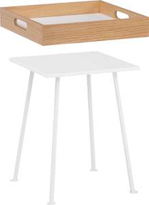 Minimalist Square Coffee <b>Table</b> in Natural Oak Finish with Integrated Handle Grips for Home Decor and <b>Small</b> Apartment - Product Image 4