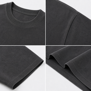 Camiseta con hombros caídos, corte holgado, mezcla de algodón premium, tela transpirable, estilo streetwear moderno, diseño personalizado, tacto suave - Product Image 5