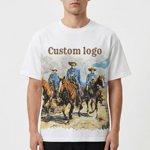 Oversized Wholesale Custom Graphic T Shirt 100% Cotton DTG Printed Heavyweight Streetwear <b>Vintage</b> Style Casual <b>Tee</b> - Product Image 2