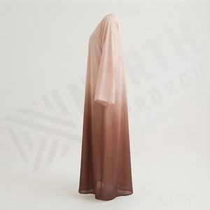 2025 OEM Kimono Outwear Abaya High Stretch Soft Thicker Polyester Fabric Muslim Women V Neck Long Sleeve Party Ramadan Wedding - Product Image 3