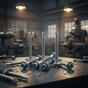 Self-Drilling Screws Washer Head Zinc/Hot-Dip Galvanized Carbon Steel Metric/Inch Standard Thread Class 8 PDC Brand Model 5 - Product Image 1