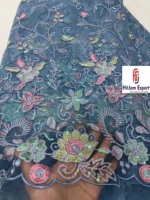 Tissu en polyester brodé pour robe de mariée, vêtement de mode, fabricant OEM ODM, usine textile sur mesure en Inde