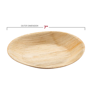 Eco Friendly Palm Leaf <b>Disposable</b> Traditional Round <b>Plates</b> for Takeaway Catering and Food Service - Product Image 1
