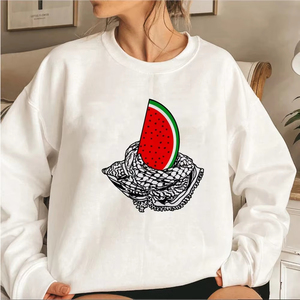 Sudaderas con capucha para mujer, sudadera profesional con estampado de sandía, sudadera con capucha para invierno y otoño con estampado de paz y amor - Product Image 5