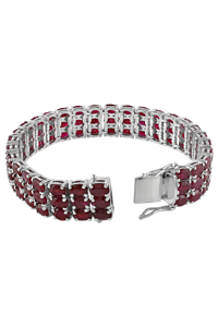 <b>Ruby</b> <b>Bracelet</b> in 92.5 Sterling Silver KLSB-20437 - Product Image 3