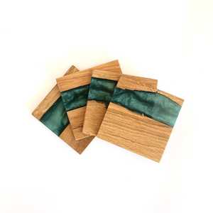 Premium Acacia Wood & Resin Coaster Collection Handcrafted Luxury Beverage Coasters for Modern Homes, Offices, Housewarming - Product Image 4