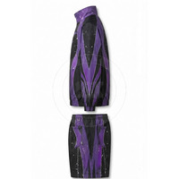 Ensemble de shorts coupe-vent haut de gamme avec veste à capuche imprimée en relief contemporaine en nylon et polyester